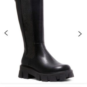 Steve Madden women's lug sole knee high boots